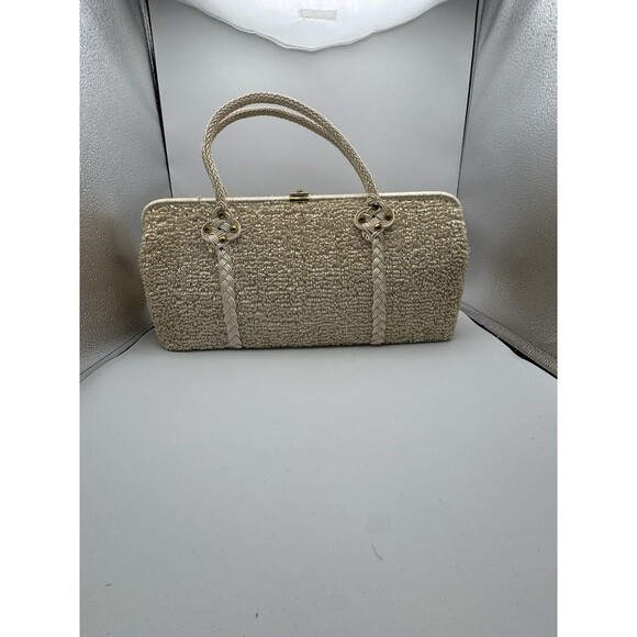 Vintage Caron Of Houston Nautical Raffia Purse NWT Highly Embellished 1960’s - Picture 2 of 11